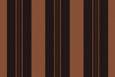 Çizgili kumaş arka plan pürüzsüz, kaplama çizgileri desenli şerit. Turuncu ve siyah renklerde dikey vektör düzeni.