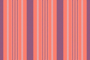 İtalyan tekstil vektör şeridi, parça dokusu pürüzsüz. Estetik desen dikey arka plan somon ve mavi renkte.