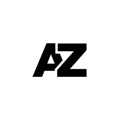 Moda harfi A ve Z, AZ logo tasarım şablonu. Şirket kimliği için asgari monogram tabanlı logotype.