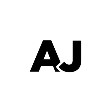 Moda harfi A ve J, AJ logo tasarım şablonu. Şirket kimliği için asgari monogram tabanlı logotype.
