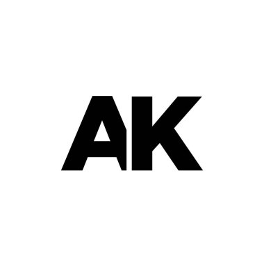 Moda harfi A ve K, AK logo tasarım şablonu. Şirket kimliği için asgari monogram tabanlı logotype.