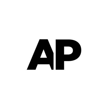 Moda harfi A ve P, AP logo tasarım şablonu. Şirket kimliği için asgari monogram tabanlı logotype.