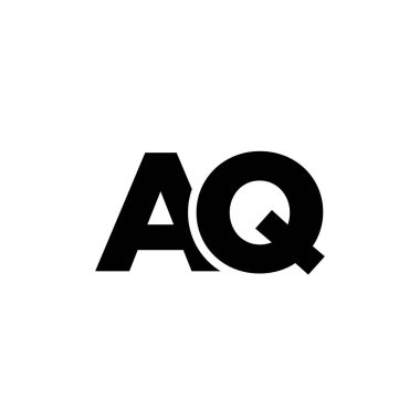 Moda harfi A ve Q, AQ logo tasarım şablonu. Şirket kimliği için asgari monogram tabanlı logotype.