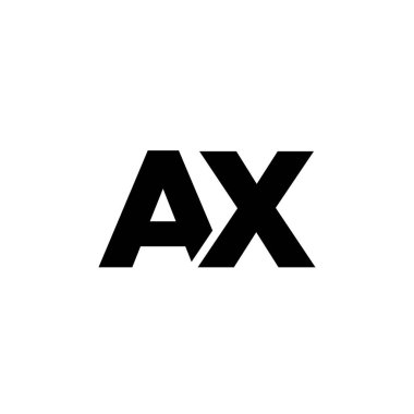 Moda harfi A ve X, AX logo tasarım şablonu. Şirket kimliği için asgari monogram tabanlı logotype.