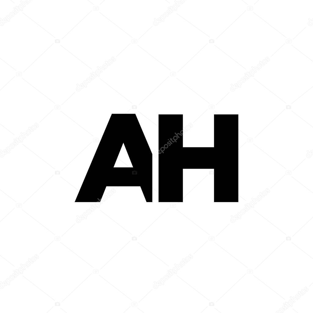 Trendy letter A and H, AH logo design template. Minimal monogram initial based logotype for company identity.