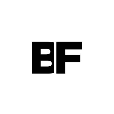 Moda harfi B ve F, BF logo tasarım şablonu. Şirket kimliği için asgari monogram tabanlı logotype.