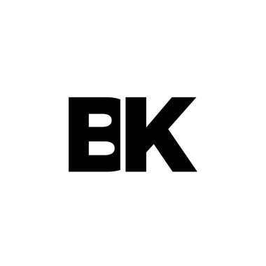 Moda harfi B ve K, BK logo tasarım şablonu. Şirket kimliği için asgari monogram tabanlı logotype.