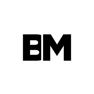 Moda harfi B ve M, BM logo tasarım şablonu. Şirket kimliği için asgari monogram tabanlı logotype.