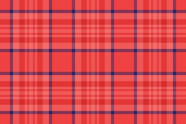 Kumaş desenli ekose kumaş arkaplan tartan, dikişsiz doku tekstil denetimi kırmızı ve mavi renklerde.