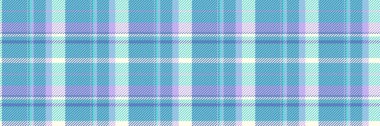 Kore ekoseli tarama, çizgili kumaş kumaş tartan. Gök mavisi ve mavi renkte tekstil dikişsiz dokusu vektörü.