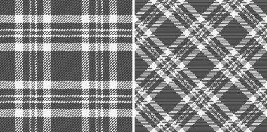 Desen kontrolünün ekose kumaş tartanı tek renk renklerde ayarlanmış arka plan tekstil vektör dokusu ile kusursuz.