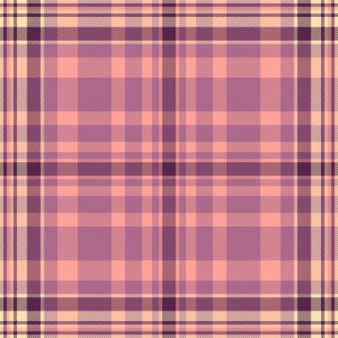 Pamuksuz ekose kumaş, grafiksel kumaş tartan kontrolü. Pembe ve kırmızı renklerde ağ arka plan tekstil deseni.