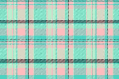 Hint desenli dokuma kontrolü, flanel tartan ekose arka plan. Tekstil vektörünü ışık ve gök mavisi renklerinde grupla.