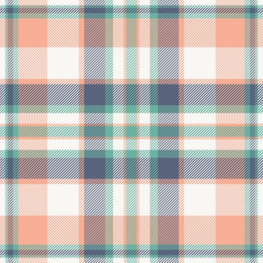 Tekstil dikişsiz tartan akışı, iplik desenli kumaş vektörü. Mevsimlik ekose arkaplan kontrol dokusu beyaz ve gök mavisi rengi.