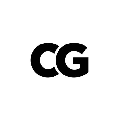 C ve G harfleri, CG logo tasarım şablonu. Şirket kimliği için asgari monogram tabanlı logotype.