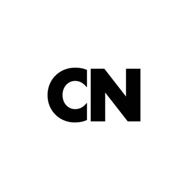 C ve N harfi, CN logo tasarım şablonu. Şirket kimliği için asgari monogram tabanlı logotype.