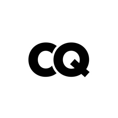 C ve Q harfleri, CQ logo tasarım şablonu. Şirket kimliği için asgari monogram tabanlı logotype.