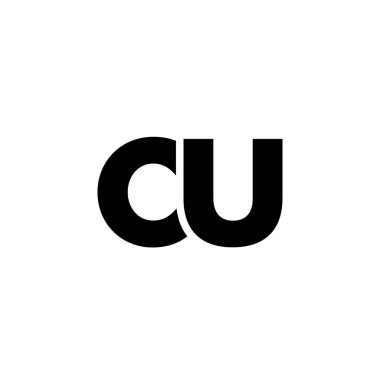 Moda harfi C ve U, CU logo tasarım şablonu. Şirket kimliği için asgari monogram tabanlı logotype.