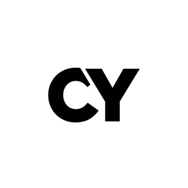C ve Y harfleri, CY logo tasarım şablonu. Şirket kimliği için asgari monogram tabanlı logotype.