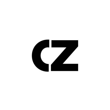 Moda harfi C ve Z, CZ logo tasarım şablonu. Şirket kimliği için asgari monogram tabanlı logotype.