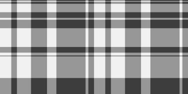 Tuvalin kusursuz dokusu, tekstil arka plan vektörü. Eski gri ve gri renkli ekose kumaş desenli ekose kumaş.