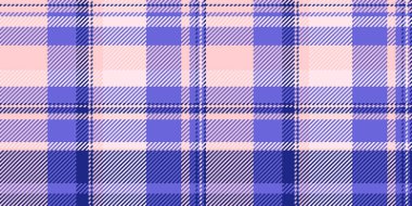 Meksika arka planında kusursuz, sevgililer günü desenli tartan dokusu. Şık kumaş ekose ışık ve çivit rengi vektörünü kontrol et.