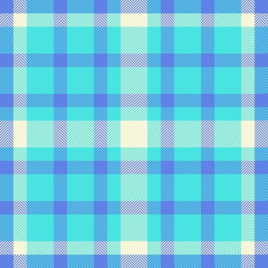 Kumaş desenli ekoseli tekstil dikişsiz ve yeşil ve mavi renklerde tartan arkaplan vektör dokusuna sahip..