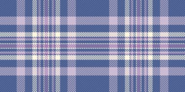 Doku kontrolü, süslü tekstil desenli ekose. Brezilya tartan arkaplan kumaşı mavi ve açık renklerde pürüzsüz.