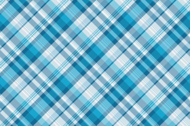 Kavramsal desen dikişsiz doku, klasik tartan ekose vektör. Cyan ve açık renkli arkaplan tekstil kumaş denetimi.