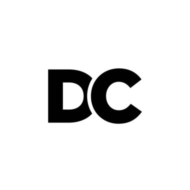 Moda harfi D ve C, DC logo tasarım şablonu. Şirket kimliği için asgari monogram tabanlı logotype.