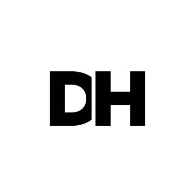 Moda harfi D ve H, DH logo tasarım şablonu. Şirket kimliği için asgari monogram tabanlı logotype.