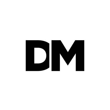Moda D ve M harfi, DM logo tasarım şablonu. Şirket kimliği için asgari monogram tabanlı logotype.