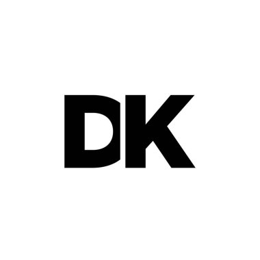 Moda D ve K harfi, DK logo tasarım şablonu. Şirket kimliği için asgari monogram tabanlı logotype.
