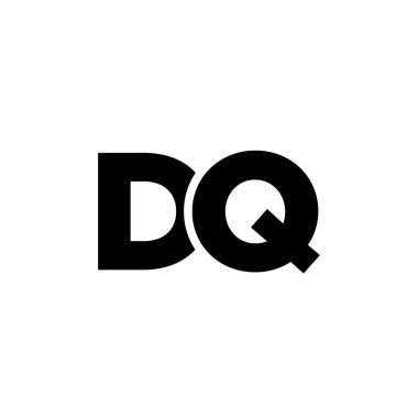 Son moda D ve Q harfi, DQ logo tasarım şablonu. Şirket kimliği için asgari monogram tabanlı logotype.