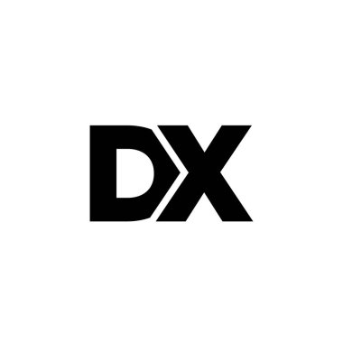 Moda harfi D ve X, DX logo tasarım şablonu. Şirket kimliği için asgari monogram tabanlı logotype.