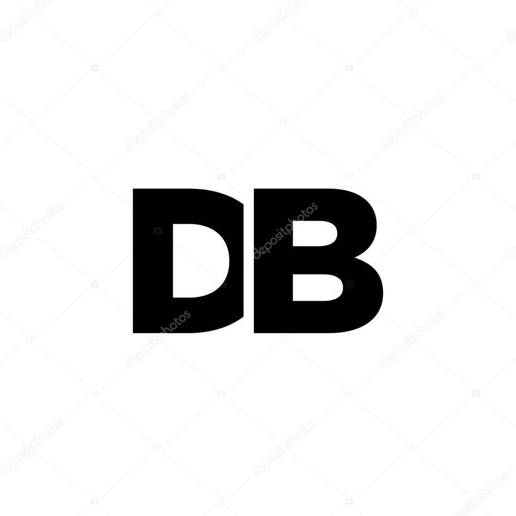 Trendy letter D and B, DB logo design template. Minimal monogram initial based logotype for company identity.