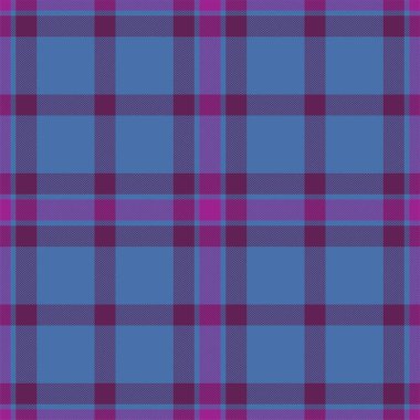 Mavi desenli ekose desenli. Kumaş dokusunu kontrol et. Vektör tekstil baskı tasarımı.