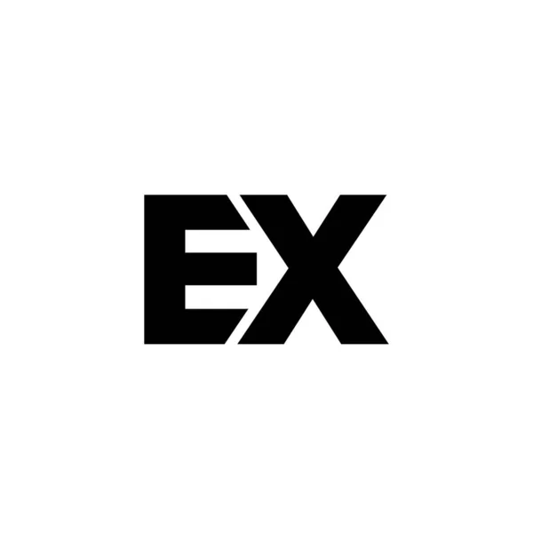 stock vector Trendy letter E and X, EX logo design template. Minimal monogram initial based logotype for company identity.