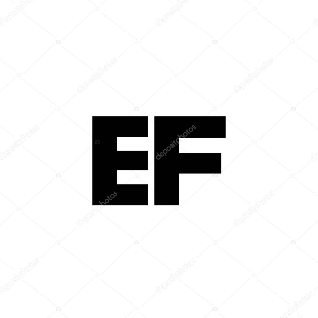 Trendy letter E and F, EF logo design template. Minimal monogram initial based logotype for company identity.