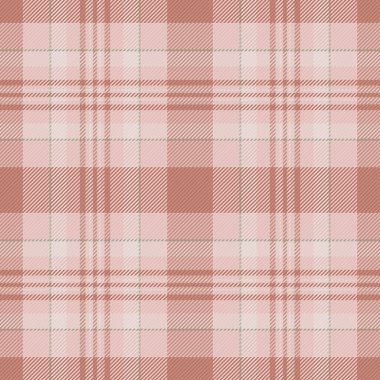 Tartan kumaşını tazele, defter dokusunu düzelt. Düz ekose arka plan tekstil vektörü ışık ve kırmızı renkte.