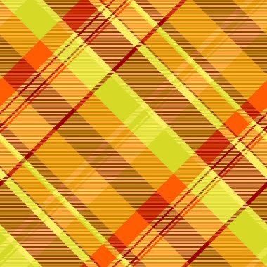 Kadın kumaşı dokusunu kontrol et, battaniyesiz desen vektörü. Kadınlık ekoseli tartan arka plan tekstil kireç ve sarı renklerde.