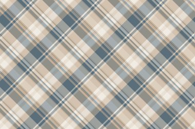 Ekose kumaş dokusunun desenli tartanını ışık ve taş gri renklerinde dikdörtgen bir arka plan vektörü ile kontrol et.