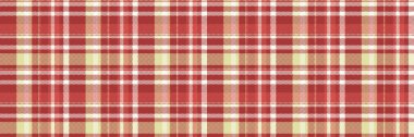 Düzenli kumaş dokusu arka planı, nötr tekstil tartan vektörü. İspanyol çeki ekosesiz desen kırmızı ve deniz kabuğu renginde.