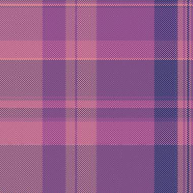 Kumaş tekstil kontrolü iste, yeni doğmuş, kusursuz vektör tartan. Sahne arkası ekoseli desen pembe ve çivit renklerinde.