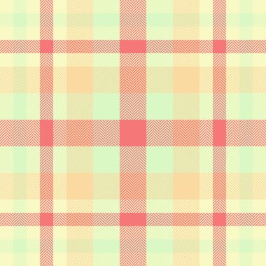 Ekose tekstil desenli kusursuz desen, kumaş arka plan deseni açık ve kırmızı renklerde tartan..