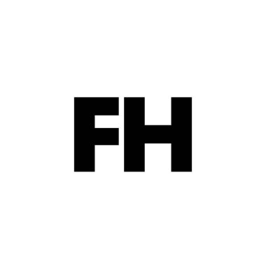 Moda harfi F ve H, FH logo tasarım şablonu. Şirket kimliği için asgari monogram tabanlı logotype.