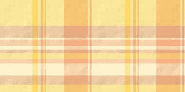 Kız işi tartan desenli vektör, özel tasarım tekstil ekoseli. Golf dokusu turuncu ve açık renk arkaplan kumaşı.