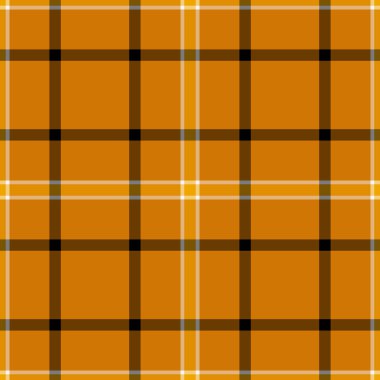 Minimum vektör ekoseli doku, nostalji tekstil arka planı pürüzsüz. Yatay tartan desen kontrol kumaşı turuncu ve kehribar rengi.