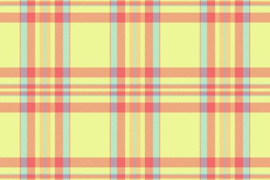 Ekose desenli ekose desenli arka plan kumaş vektörü. Kireç ve kırmızı renklerde tekstil dikişsiz tartan..