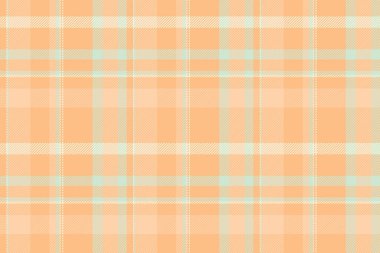 Boya dokusu, ekoseli kumaş, malzeme kontrol kumaşı. Perde arkaplan tekstil vektörü tartanı turuncu ve açık renkli.